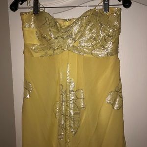 Beautiful Yellow Nicole Miller midi dress